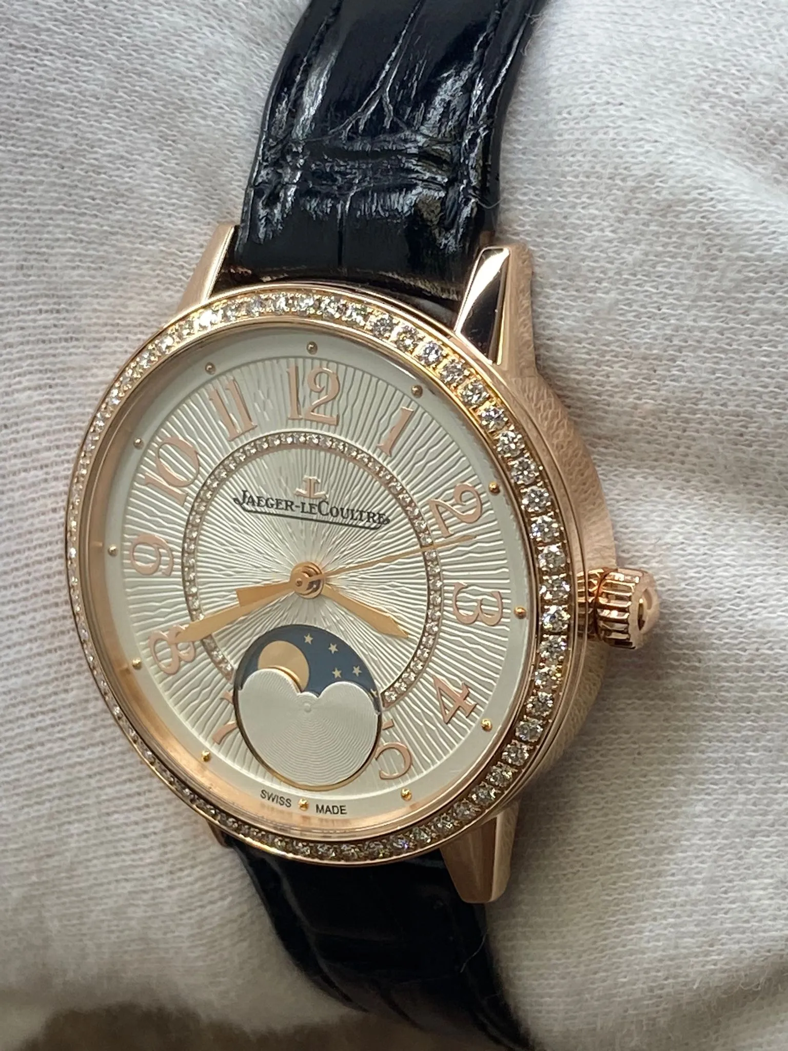 Jaeger-Lecoultre RENDEZ-VOUS CLASSIC MOON 18K Rose Gold Q3572430 White Diamond Dial Automatic Women's Watch