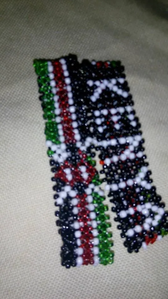Kenya Flag beaded handmade bracelets with names