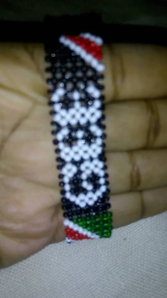 Kenya Flag beaded handmade bracelets with names
