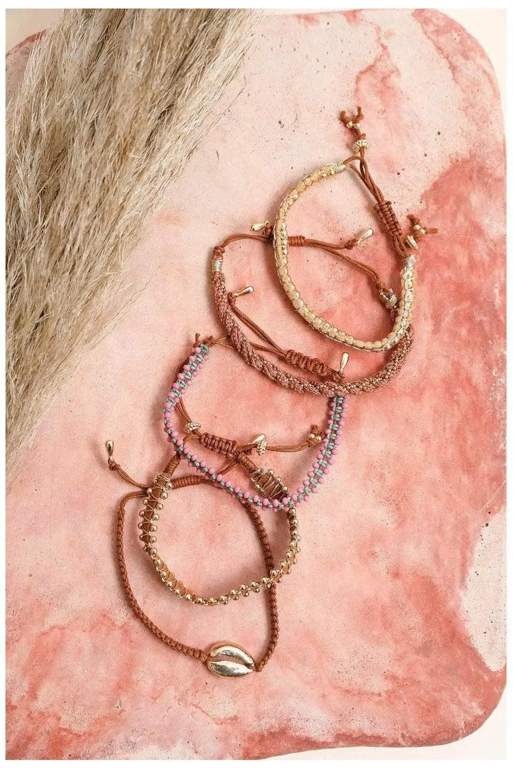 Leto Woven Stackable Beaded Bracelet