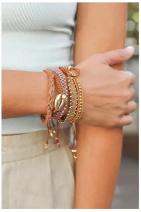 Leto Woven Stackable Beaded Bracelet