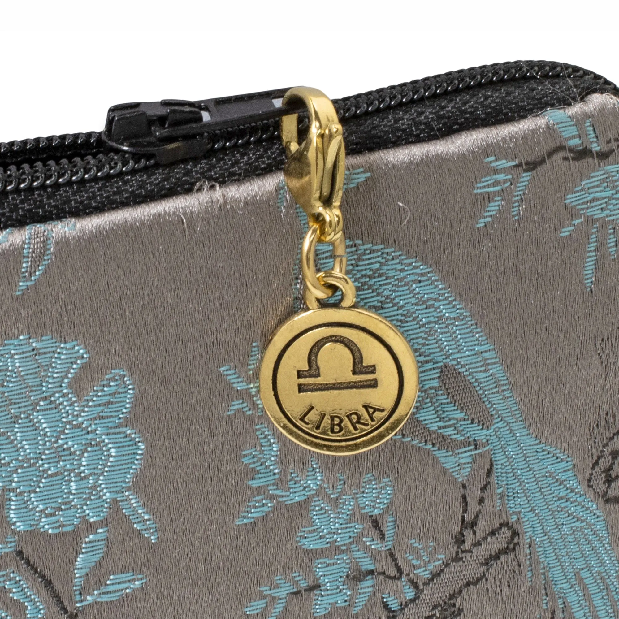 Libra Clip-on Charm - 22k Gold Plated Accessory for Bags & Jewelry, Zodiac Gift