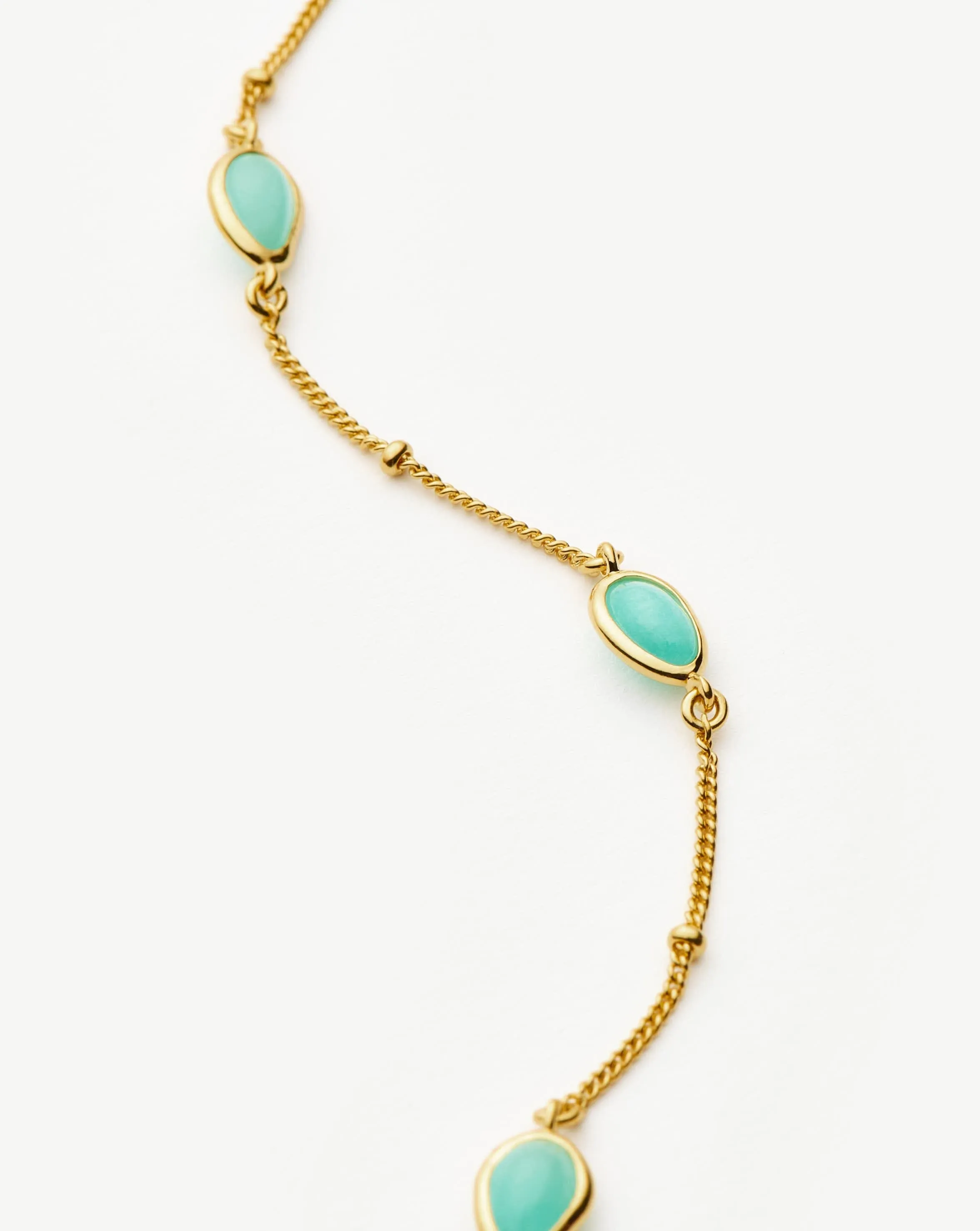 Magma Gemstone Charm Choker | 18ct Gold Vermeil/Amazonite