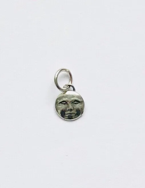 Man in the Moon, Moon Coin Charm, Gold Moon, Silver Moon, Celestial Jewelry, Cosmic Charm, Jewelry Finding, Astrological Jewelry, Astrology