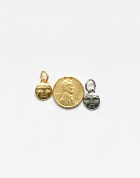 Man in the Moon, Moon Coin Charm, Gold Moon, Silver Moon, Celestial Jewelry, Cosmic Charm, Jewelry Finding, Astrological Jewelry, Astrology