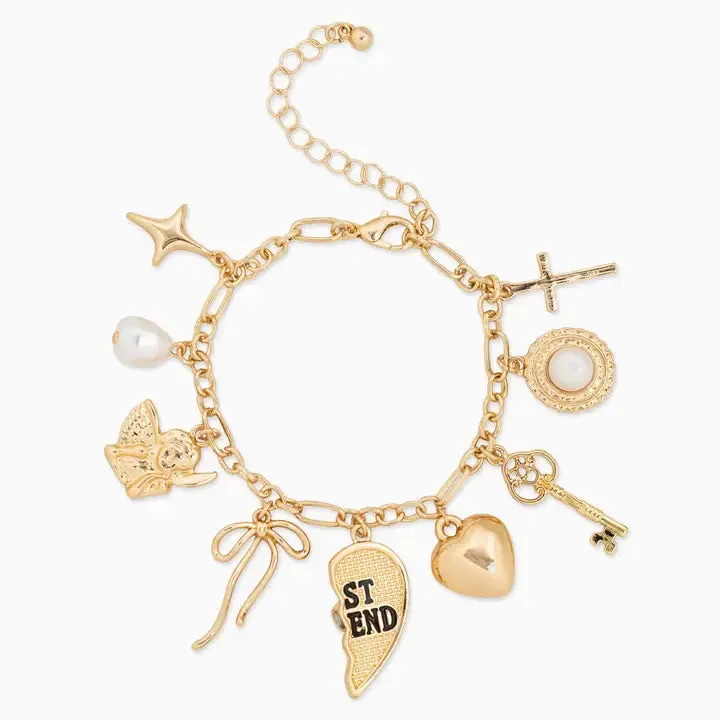 Matching Bff Charm Bracelet Set