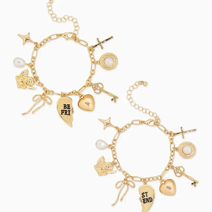 Matching Bff Charm Bracelet Set