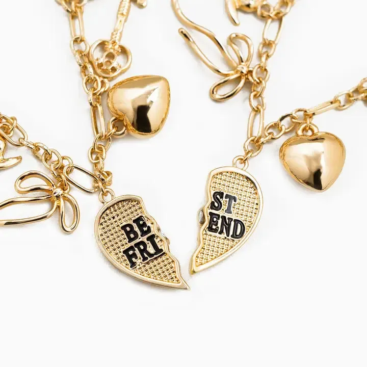 Matching Bff Charm Bracelet Set