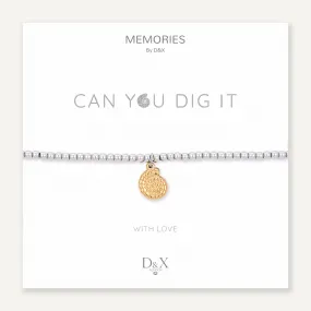 Memories: "CAN YOU DIG IT" | Sea Shell Bracelet | White Gold & 18K Gold-Plated