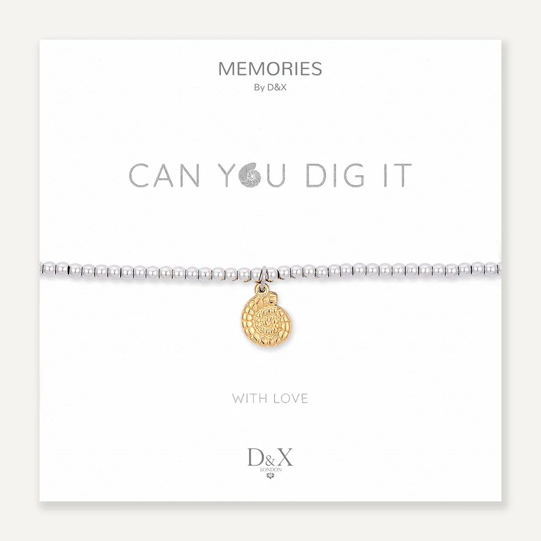 Memories: "CAN YOU DIG IT" | Sea Shell Bracelet | White Gold & 18K Gold-Plated