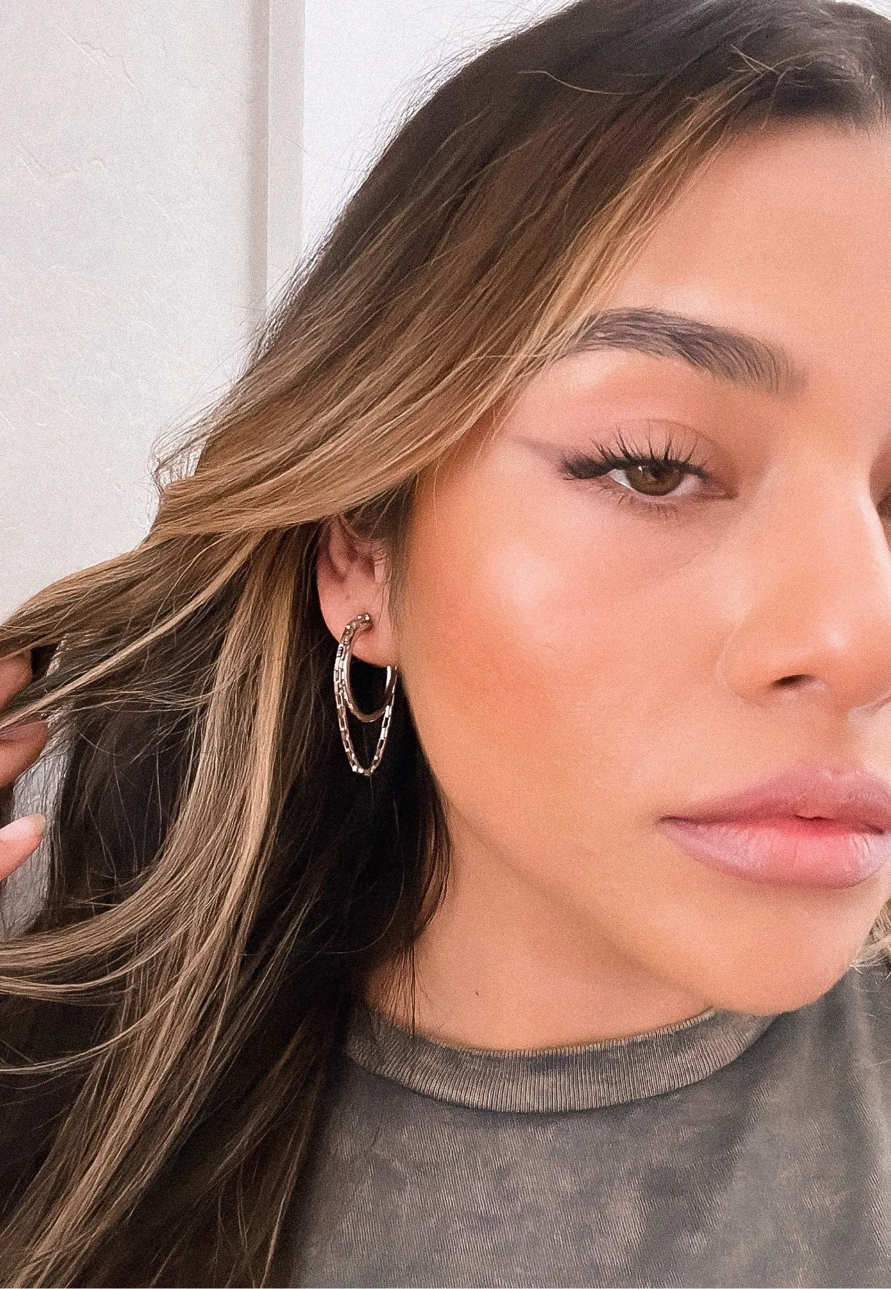 midnight rambler chain hoop earrings