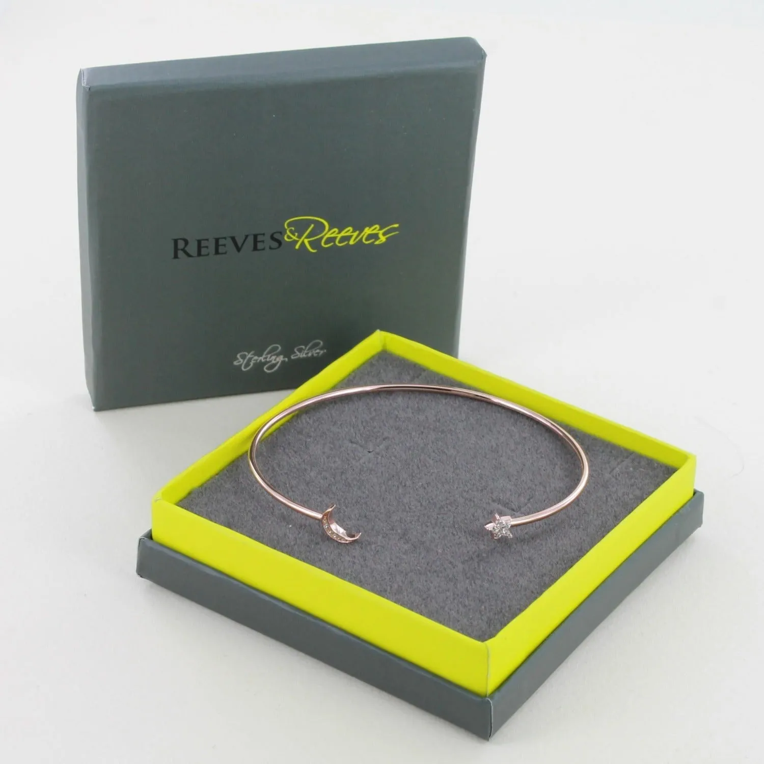 Moon and Star Pave Cuff Bracelet