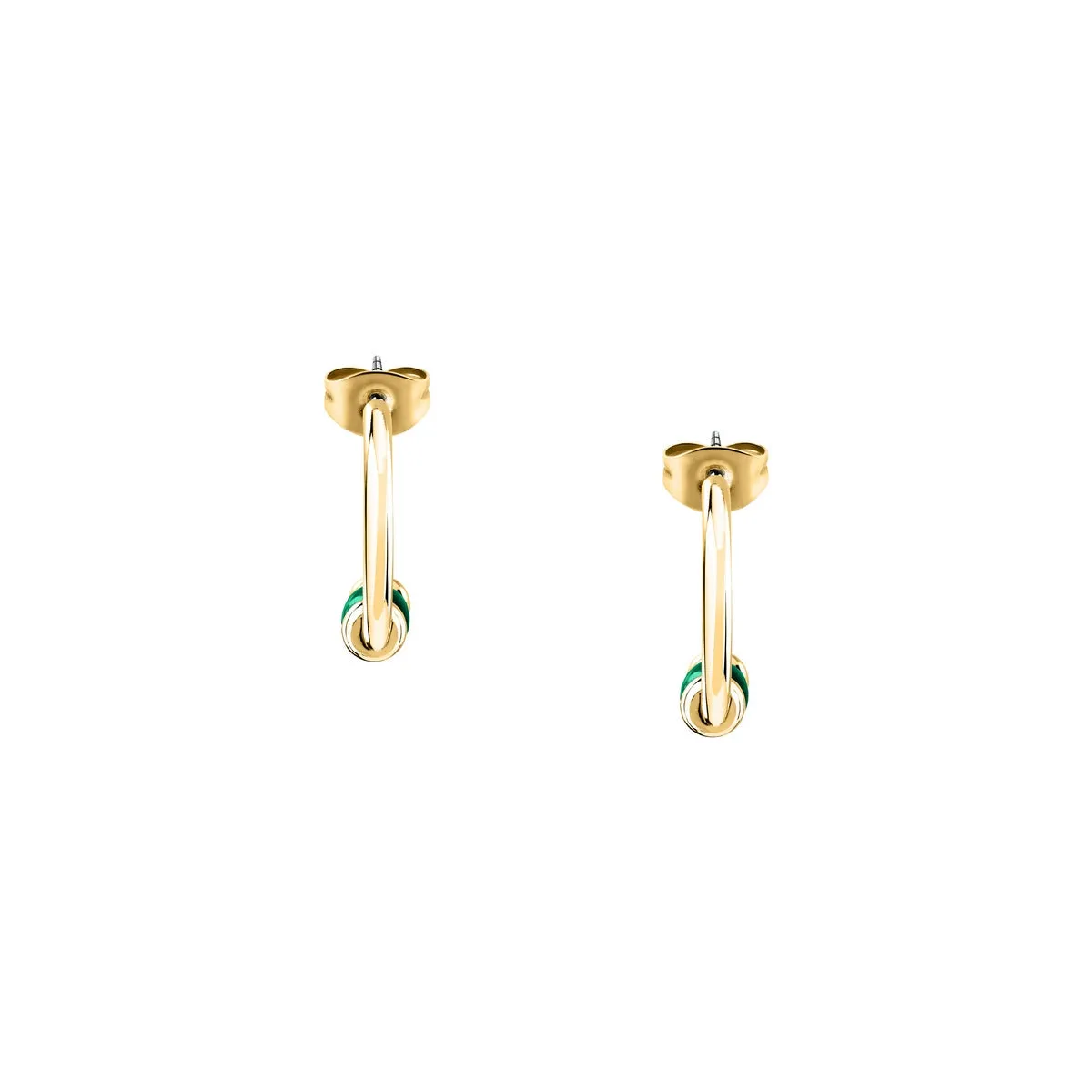 morellato 18k gold plated colori summer  hoop earrings emer bead