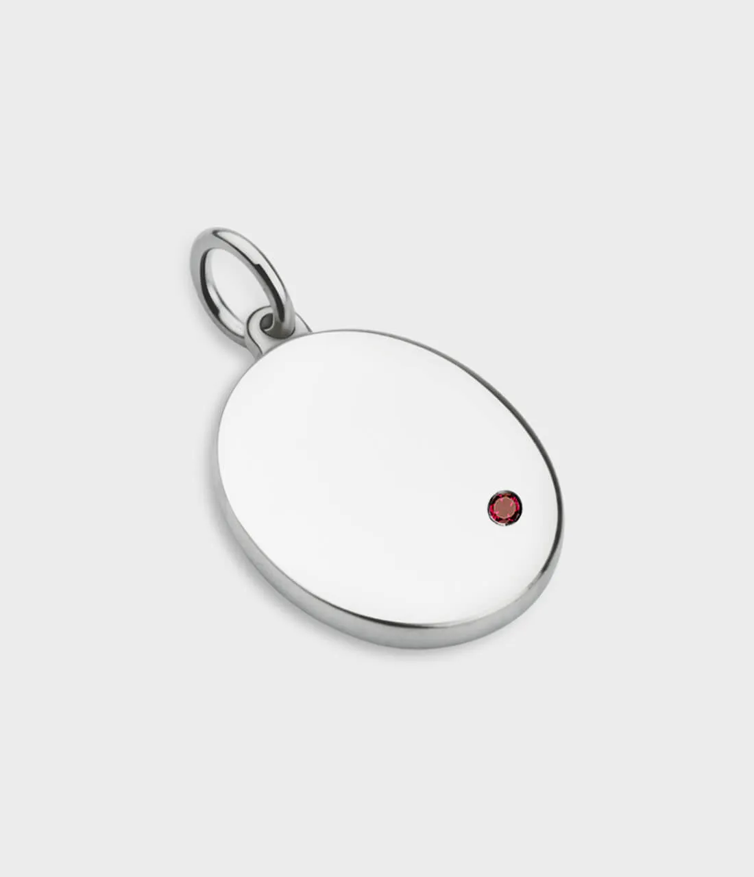 Oval Disc Engraving Charm