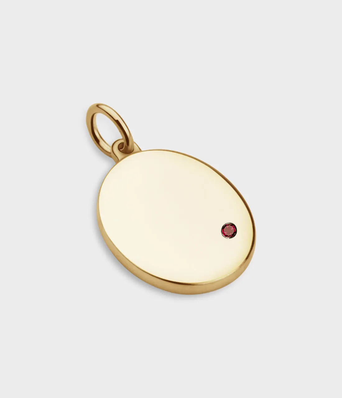 Oval Disc Engraving Charm