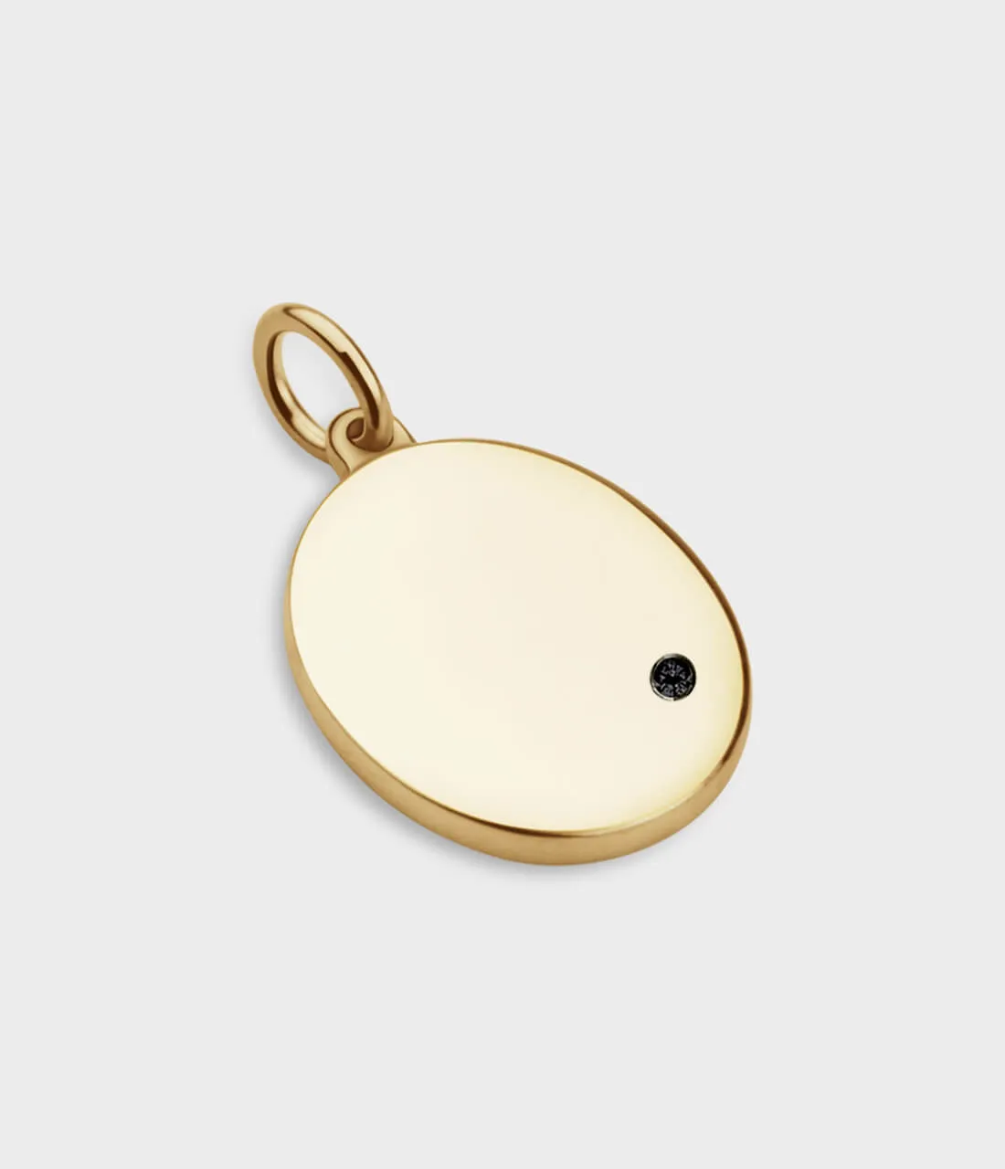 Oval Disc Engraving Charm