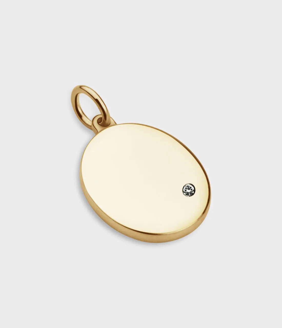 Oval Disc Engraving Charm