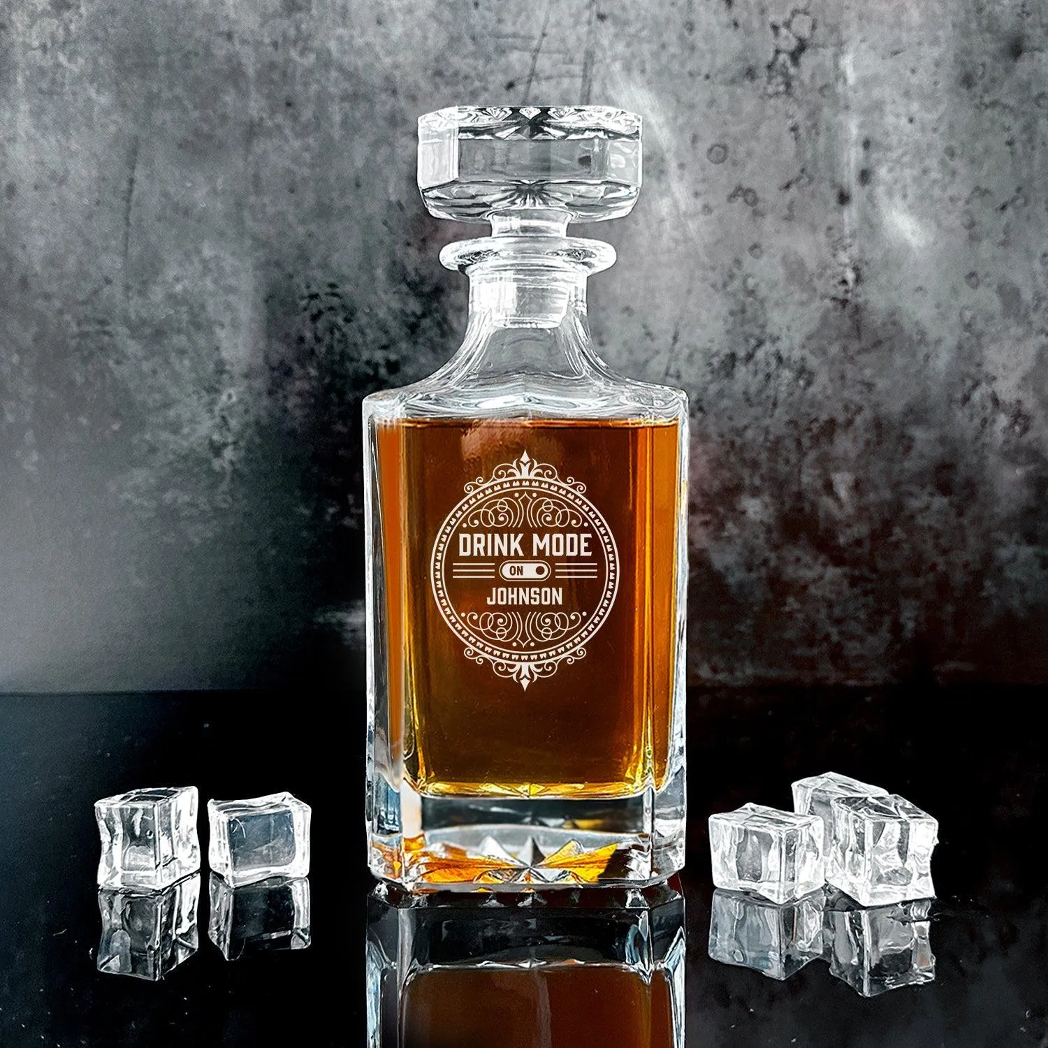 Personalized Drink Mode Square Decanter