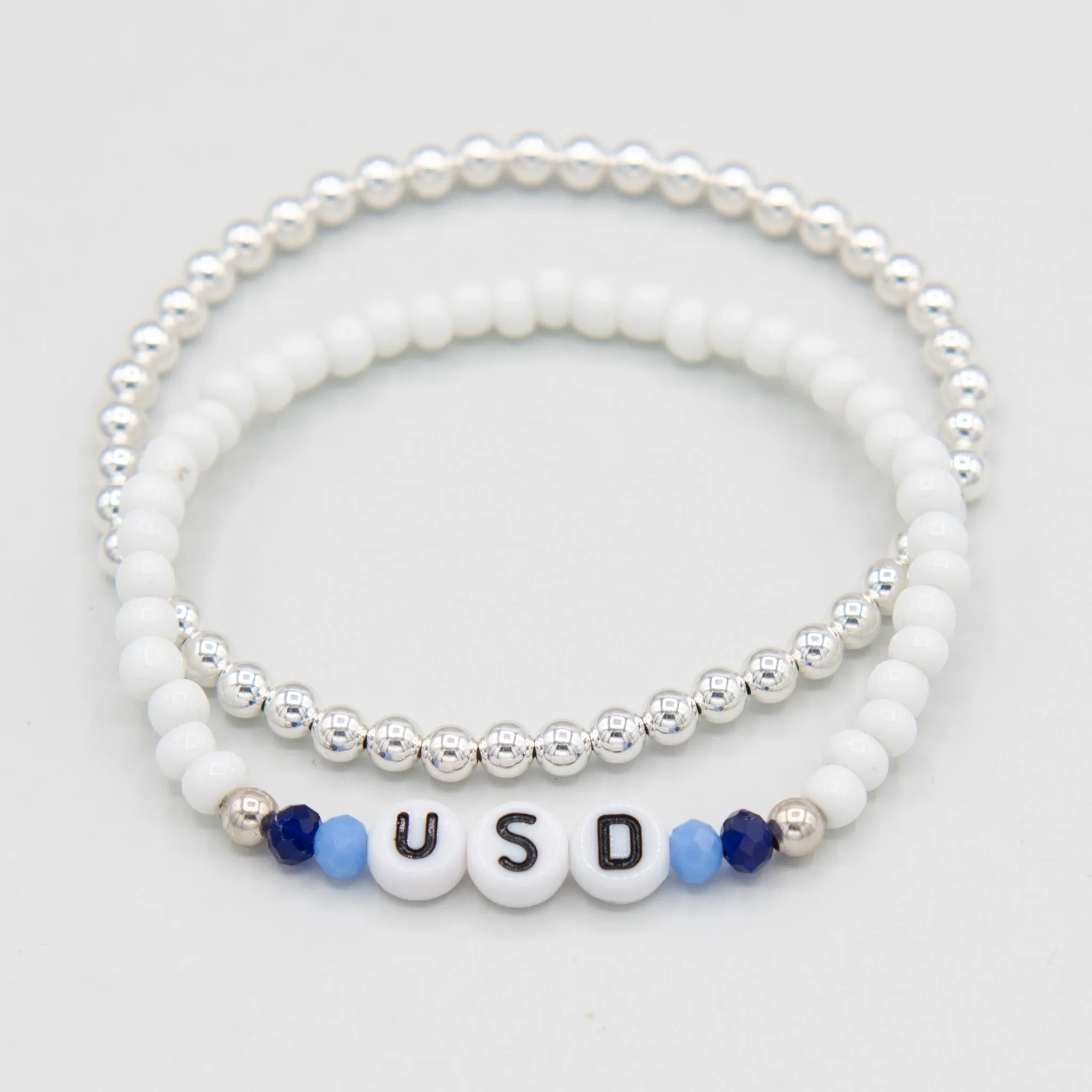 Personalized Seed Bead Game Day Bracelet Set