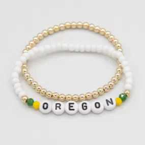Personalized Seed Bead Game Day Bracelet Set