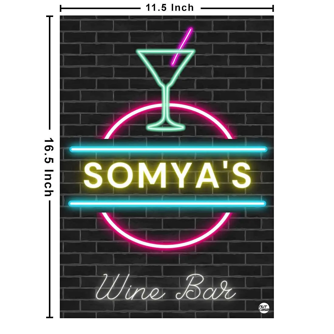 Personalized Wine Poster Wall Art for Home Bar