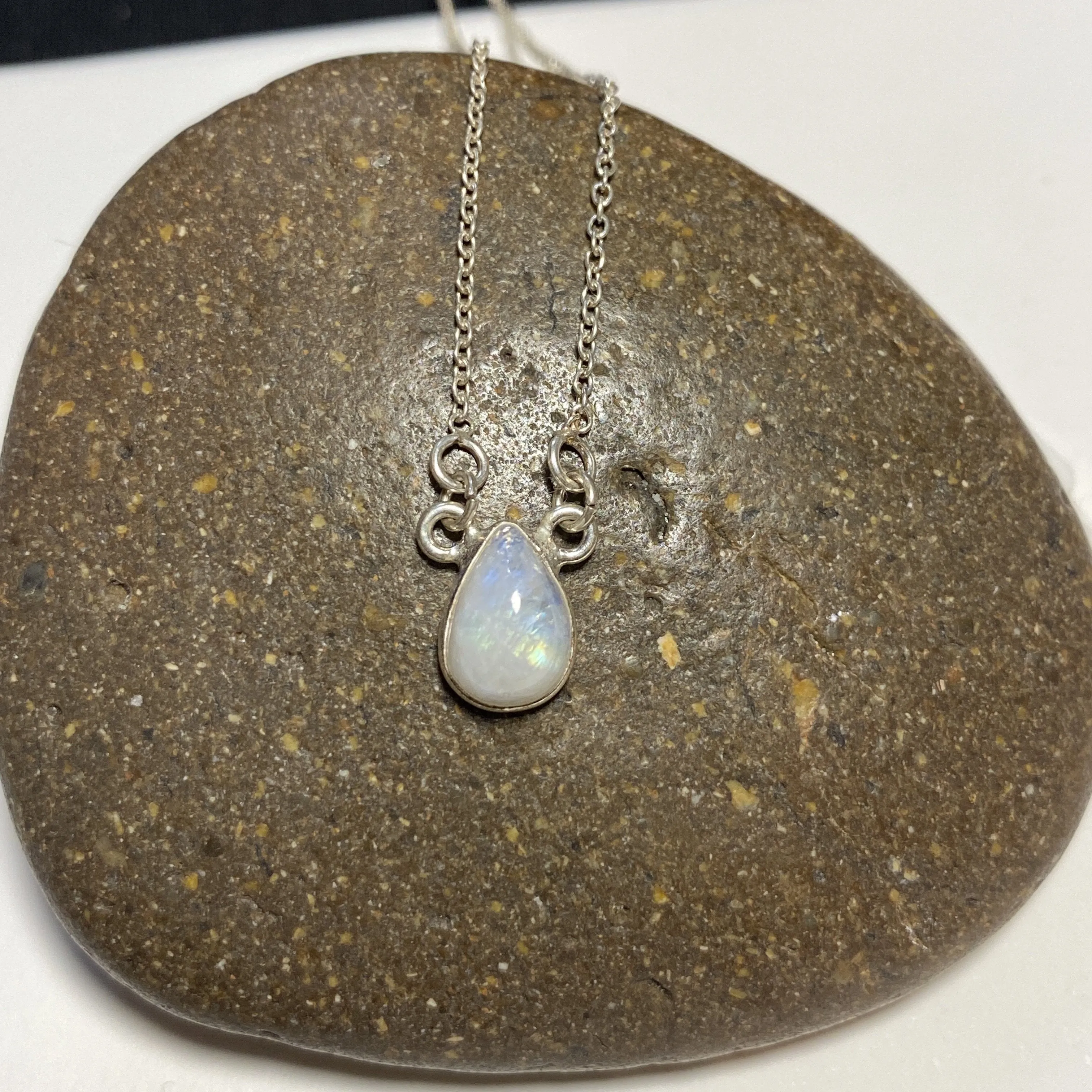 Precious Stone Silver Necklace