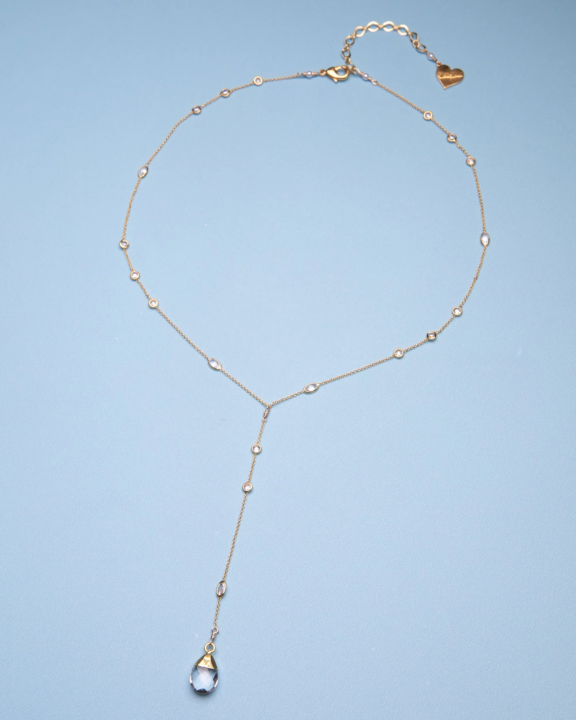 Raindrop Gemstone Y Necklaces