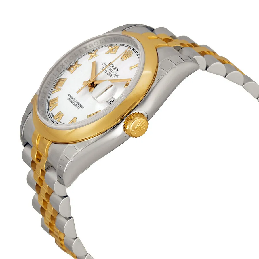 Rolex Datejust 36 White Dial Stainless Steel and 18K Yellow Gold Jubilee Bracelet Automatic Men's Watch 116203WRJ