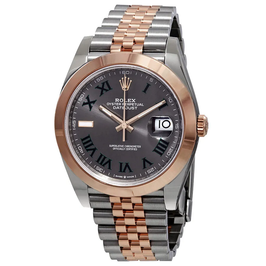 Rolex Datejust 41 Grey Dial Men's Steel and 18K Everose Gold Jubilee Watch 126301GYRJ