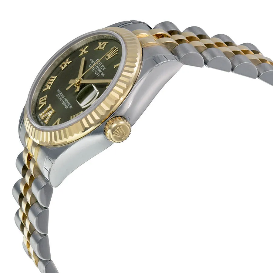 Rolex Datejust Lady 31 Green Dial Stainless Steel and 18K Yellow Gold Jubilee Bracelet Automatic Watch 178273GNRJ