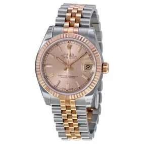 Rolex Datejust Lady 31 Rose Gold Dial Stainless Steel and 18K Everose Gold Jubilee Bracelet Automatic Watch 178271PSJ