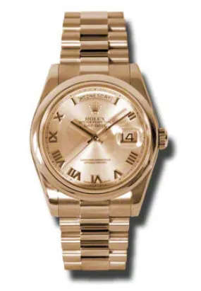 Rolex Day-Date Champagne Dial 18K Everose Gold President Automatic Men's Watch 118205CRP
