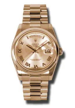 Rolex Day-Date Champagne Dial 18K Everose Gold President Automatic Men's Watch 118205CRP
