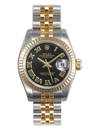 Rolex Lady Datejust 26 Automatic Gold Watch 179173BKSBRJ