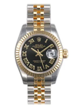 Rolex Lady Datejust 26 Automatic Gold Watch 179173BKSBRJ