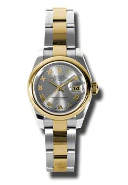 Rolex Lady Datejust 26 Grey Dial Stainless Steel and 18K Yellow Gold Oyster Bracelet Automatic Watch 179163GYRO