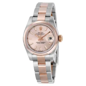Rolex Lady Datejust 26 Pink Dial Stainless Steel and 18K Everose Gold Oyster Bracelet Automatic Watch PSO 179161