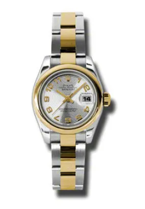 Rolex Lady Datejust 26 Silver Concentric Circle Dial Stainless Steel and 18K Yellow Gold Oyster Bracelet Automatic Watch 179163SCAO