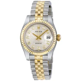 Rolex Lady Datejust 26 Silver Jubilee With 10 Diamonds Dial Stainless Steel and 18K Yellow Gold Jubilee Bracelet Automatic Watch 179173SJDJ
