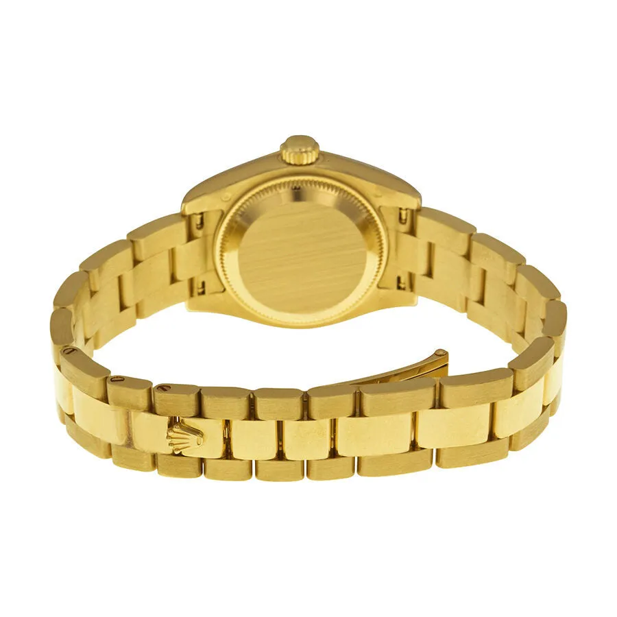 Rolex Lady Datejust 26 White Dial 18K Yellow Gold Oyster Bracelet Automatic Watch WSO 179178