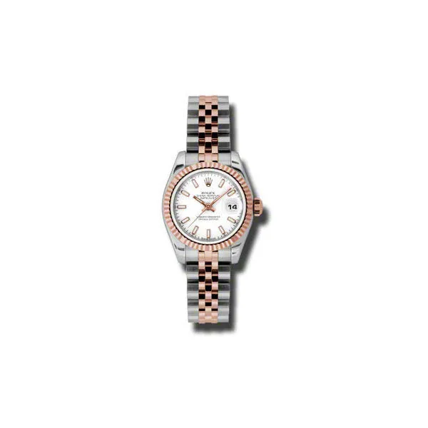 Rolex Lady Datejust 26 White Dial Stainless Steel and 18K Everose Gold Jubilee Bracelet Automatic Watch 179171WSJ
