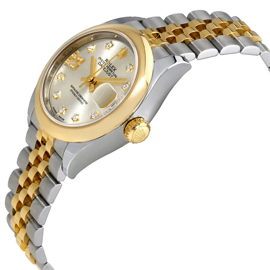 Rolex Lady Datejust Silver Dial Roman Numeral Diamond Ladies Watch 279163SDRJ