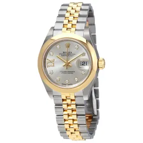 Rolex Lady Datejust Silver Dial Roman Numeral Diamond Ladies Watch 279163SDRJ