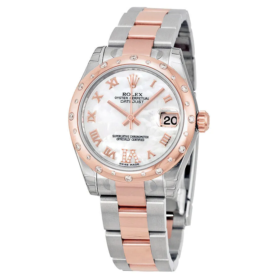 Rolex Oyster Perpetual Datejust 31 Mother of Pearl Dial Stainless Steel and 18K Everose Gold Bracelet Automatic Ladies Watch 178341MRDO