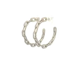 Silver Chain Link Hoop
