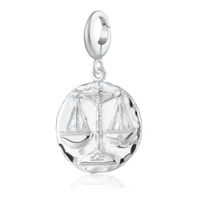 Silver Libra Zodiac Charm
