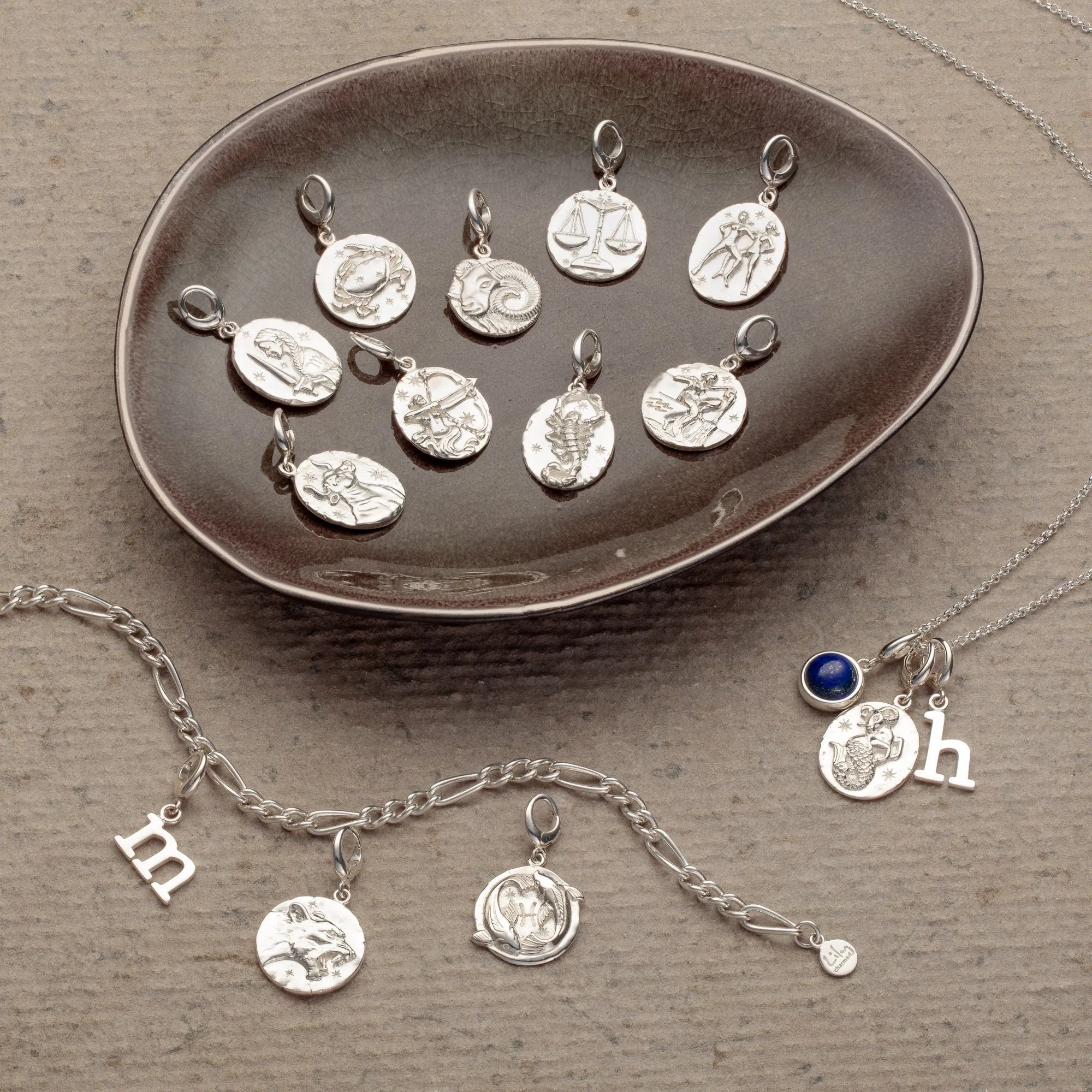 Silver Libra Zodiac Charm