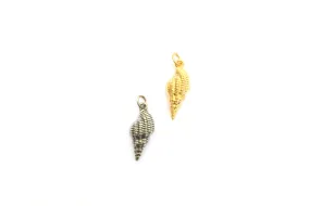 Spiral Shell Charm in Britannium – Oceanic Elegance in Metal Form