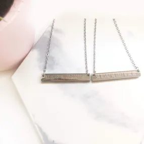 Stainless Steel Bar Necklaces