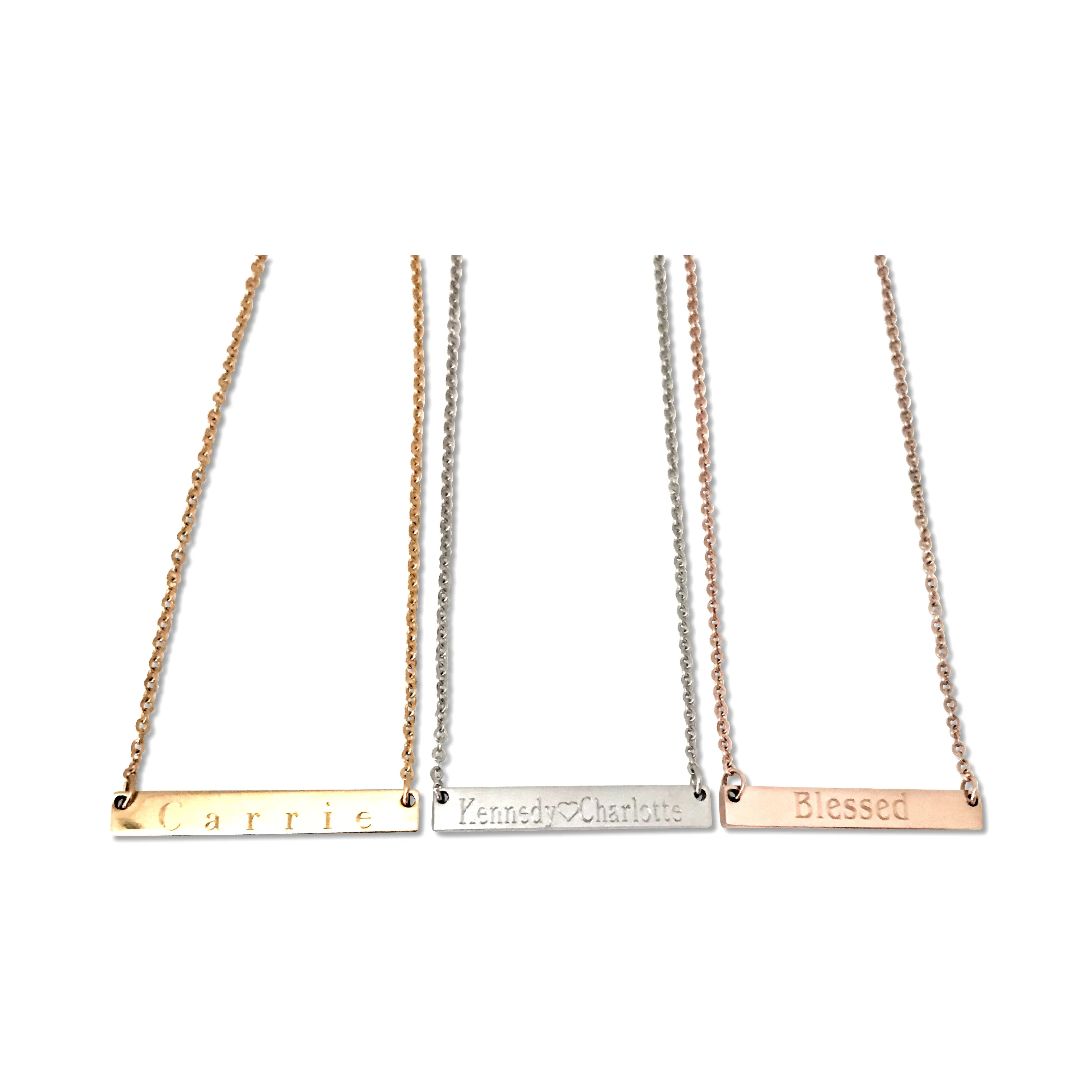 Stainless Steel Bar Necklaces